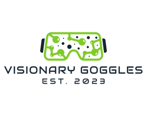 Goggles - Cyber Circuitry VR Goggles logo design