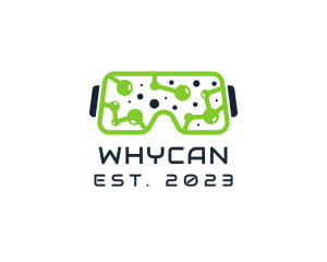 5d - Cyber Circuitry VR Goggles logo design