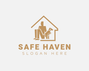 Shelter - Man Dog Shelter logo design