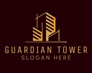 Gold Tower Construction logo design