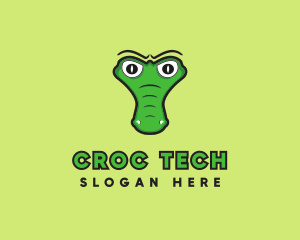 Crocodile Alligator Reptile logo design