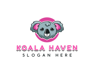 Cute Koala Bear logo design