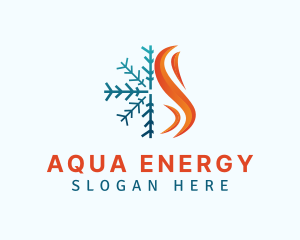 Flame Snowflake Energy logo design