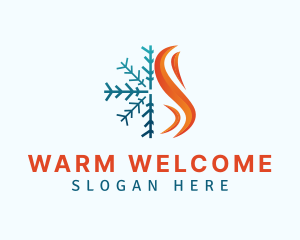 Flame Snowflake Energy logo design