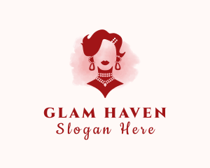 Glam - Woman Jewelry Glam logo design