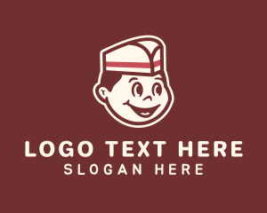 Drawing - Male Waiter Cartoon logo design