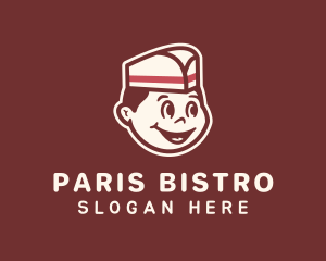 Male Waiter Cartoon logo design