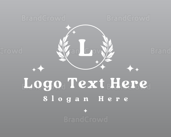 Elegant Wreath Ornament Logo