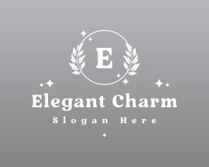 Elegant Wreath Ornament logo design