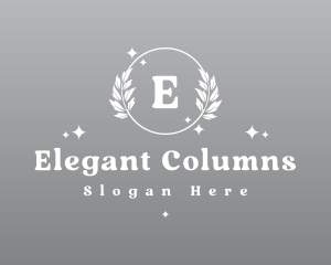 Elegant Wreath Ornament logo design