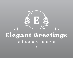 Elegant Wreath Ornament logo design