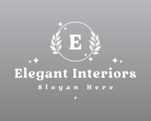 Elegant Wreath Ornament logo design