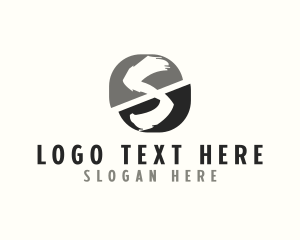 Brushstroke - Design Studio Brush Letter S logo design