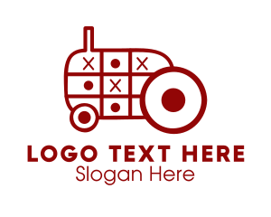 Tractor - Tic Tac Toe Tractor logo design