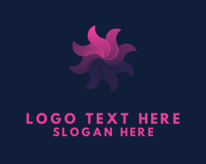 Gradient - Flower Tech Motion logo design