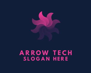 Flower Tech Motion logo design