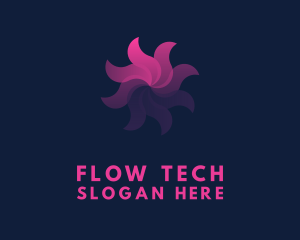 Flower Tech Motion logo design