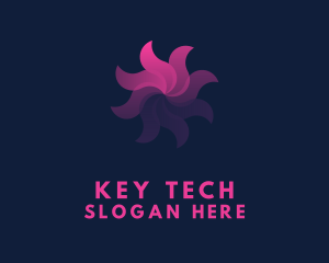 Flower Tech Motion logo design