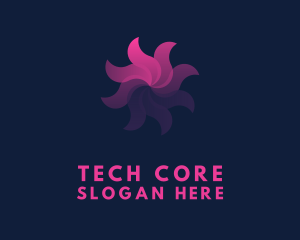 Flower Tech Motion logo design