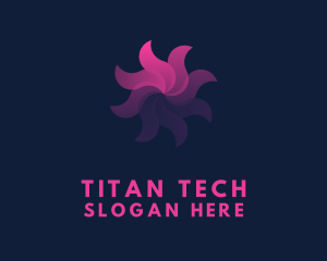 Flower Tech Motion logo design