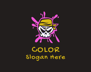 Graffiti Skull Paint  Logo