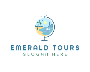 Beach Vacation Tour logo design