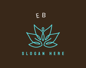 Meditation Lotus Floral Logo
