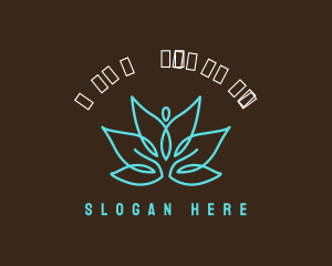 Lifestyle - Meditation Lotus Floral logo design