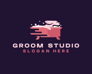 Groom - Dog Bathtub Grooming logo design