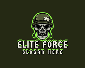 Army - Army Skull Gaming logo design