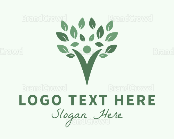 Human Healthy Tree Lifestyle Logo