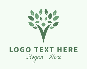 Yoga - Human Healthy Tree Lifestyle logo design