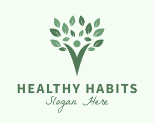 Human Healthy Tree Lifestyle logo design