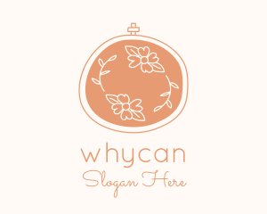 Floral Embroidery Craft Logo