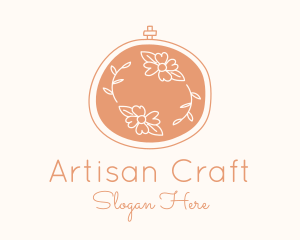 Craft - Floral Embroidery Craft logo design
