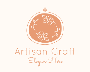 Floral Embroidery Craft logo design