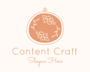 Floral Embroidery Craft logo design