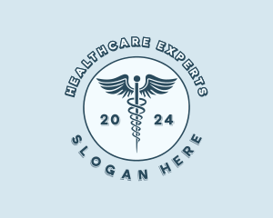 Healthcare Lab Caduceus logo design