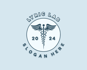 Healthcare Lab Caduceus logo design