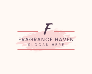 Feminine Watercolor Cosmetics logo design