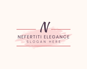 Feminine Watercolor Cosmetics logo design