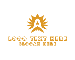 Flying - Star Crown Wings logo design