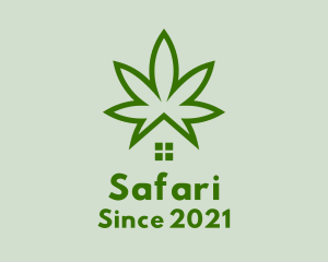 Cbd - Marijuana Plant House logo design