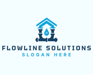 Pipeline - Plumbing House Plumber logo design