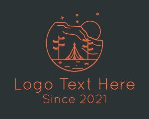 Campground - Red Teepee Field Trip logo design