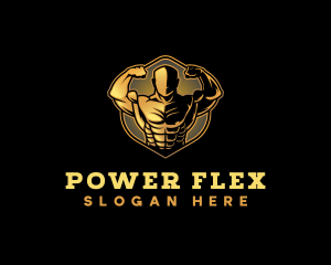 Bicep  Muscle Training Coach logo design