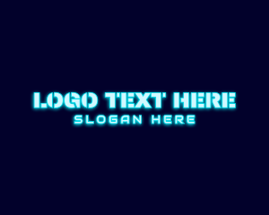 Neon Lights - Disco Neon Sign logo design