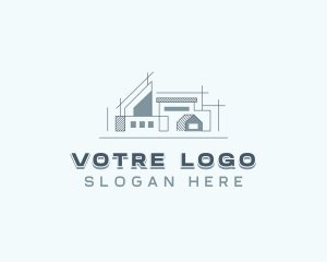 Architecture Blueprint Structure Logo