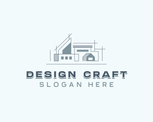 Blueprint - Architecture Blueprint Structure logo design