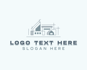 Blueprint - Architecture Blueprint Structure logo design